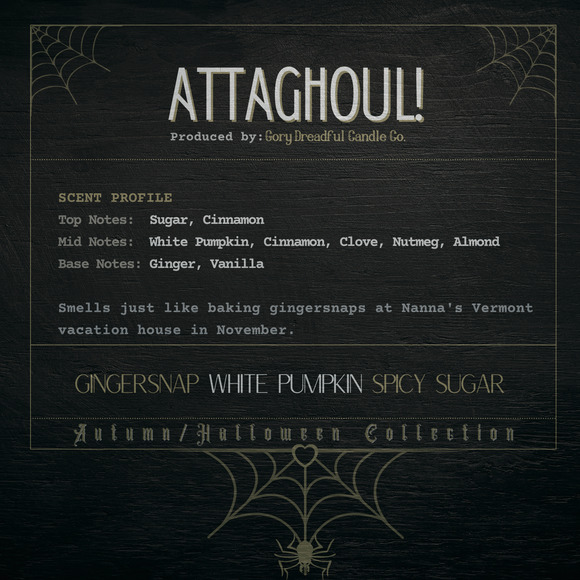 Attaghoul! Wax Melt Chunkies: Gingersnap White Pumpkin Spicy Sugar Scent - Picture 2 of 10